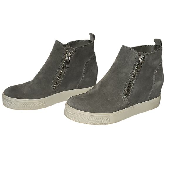 Steve Madden Gray Sneakers with Side Zipper - Picture 3 of 7
